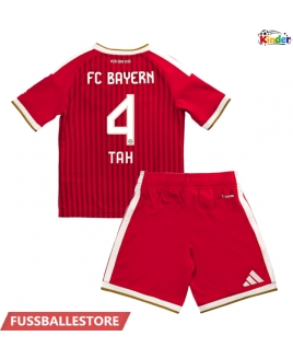 Günstige Bayern Munich Jonathan Tah #4 Heimtrikotsatz Kinder 2026-27 Kurzarm (+ Kurze Hosen)